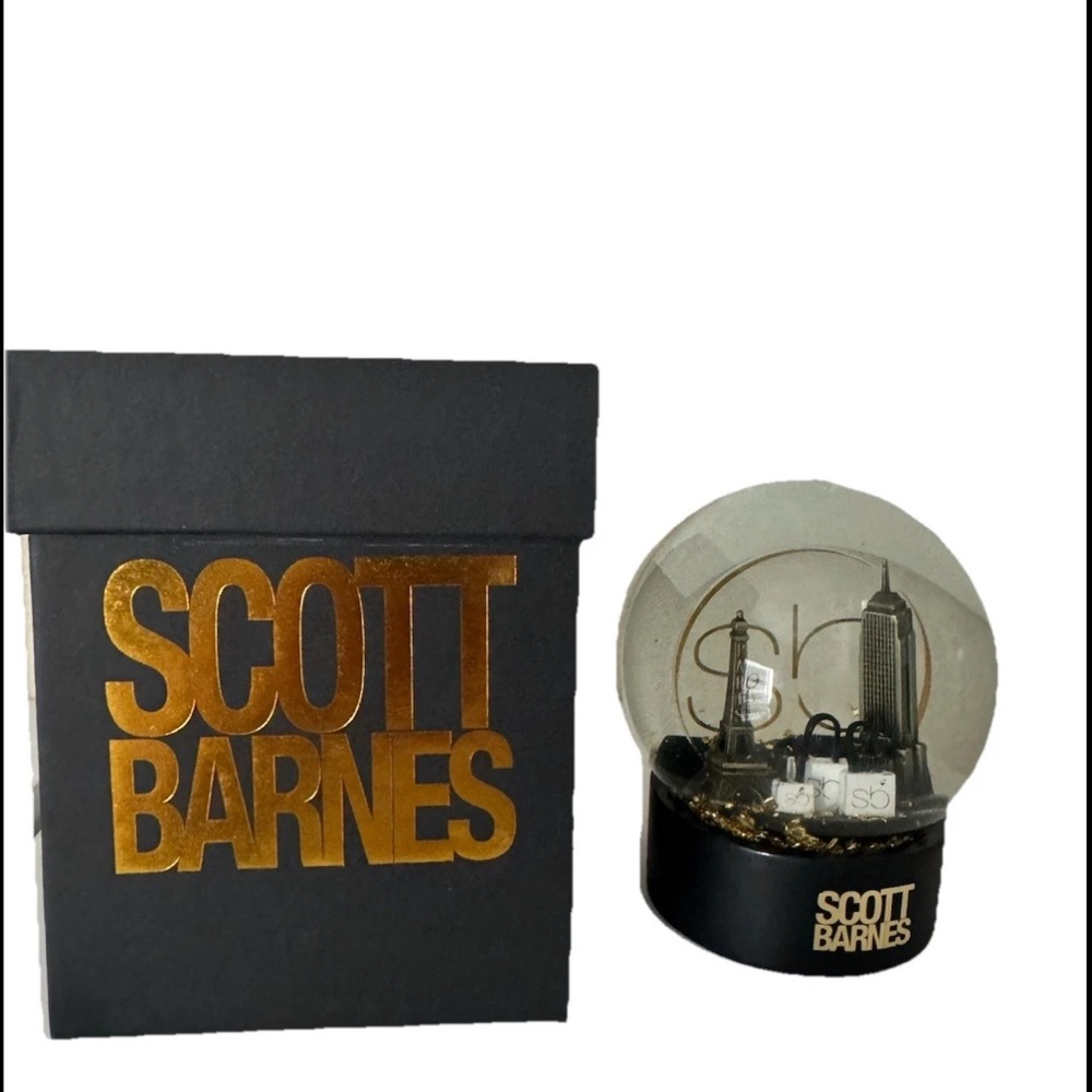Scott Barnes Paris Snow Globe with Gold Flakes